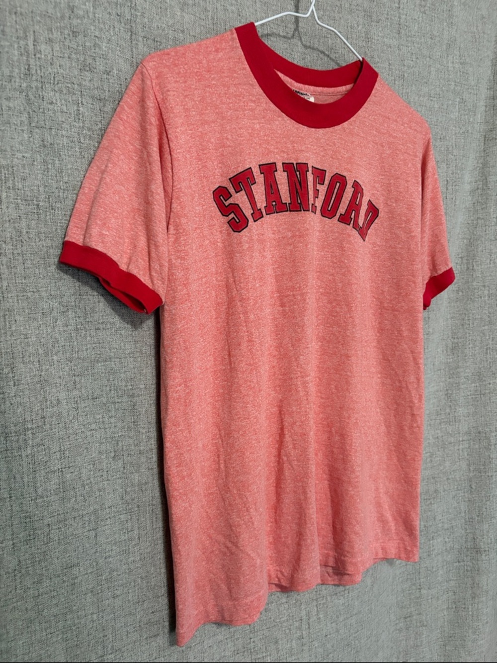 Vintage 80’s Stanford Collegiate Lettering Single Stitch Ringer Tee Made in USA - Picture 3 of 10